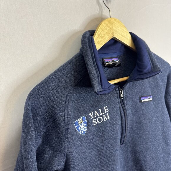 Patagonia Women’s Better Sweater 1/4 Zip Yale SOM Blue Small Sweatshirt - Picture 3 of 7